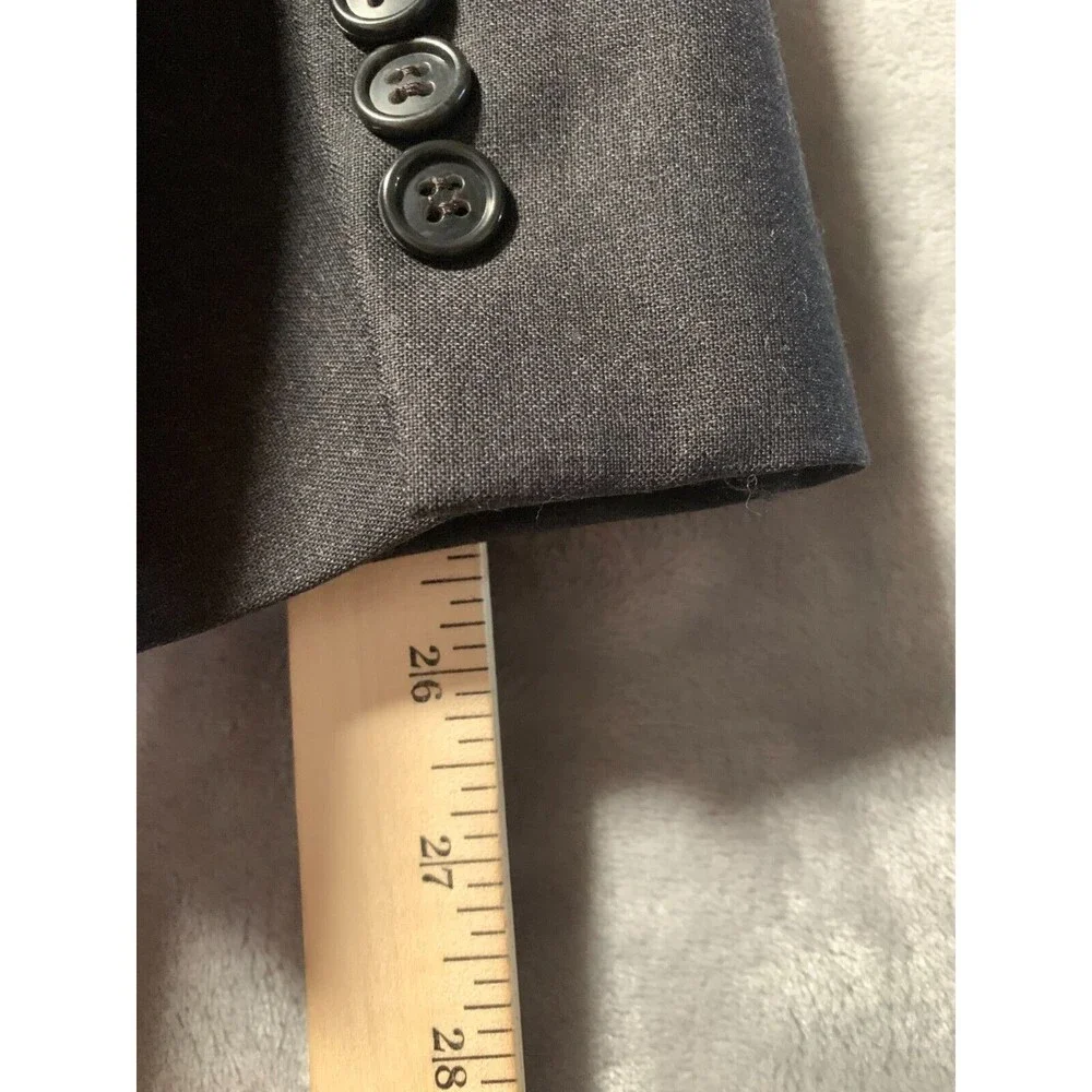 Brooks Brother 346 Stretch Suit‎ 44R Mens 2 Button Dark Gray Wool Pants 35x29